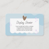 Carte D'accompagnement Bleu clair et étoile Baby Display Douche (Devant)