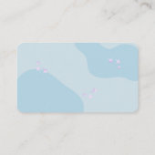 Carte D'accompagnement Bleu clair et étoile Baby Display Douche (Dos)