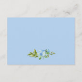 Carte D'accompagnement Bleu clair Hydrangea & Greenery Réception de maria (Dos)