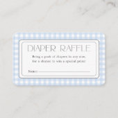 Carte D'accompagnement Bleu classique En vichy Baby shower garçon Repas d (Devant)