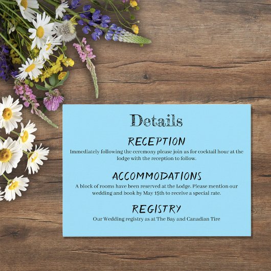 Carte D'accompagnement Bleu couché de soleil