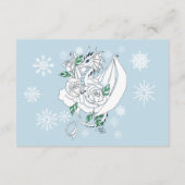 Carte D'accompagnement Bleu des flocons de neige du dragon blanc d'hiver (Dos)