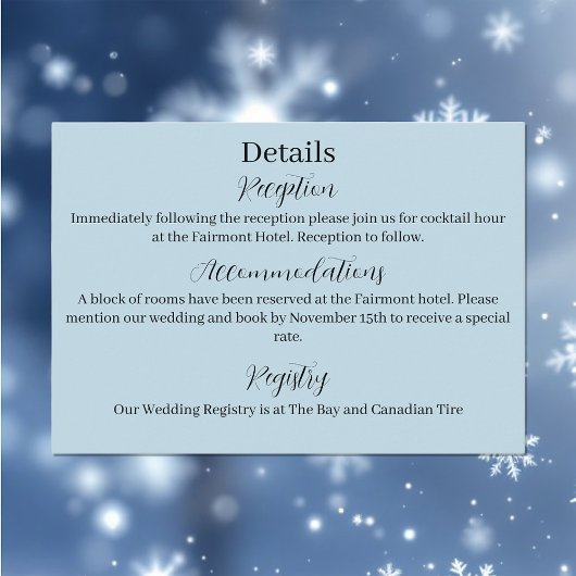 Carte D'accompagnement Bleu des flocons de neige du dragon blanc d'hiver