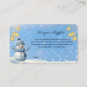 Carte D'accompagnement Bleu Elegant Whimsical Winter Snowman Baby shower (Devant)