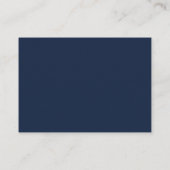 Carte D'accompagnement Bleu et blanc Script simple RSVP (Dos)
