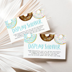 Carte D'accompagnement Bleu et chocolat Sprinkle Donuts Afficher la douch