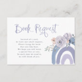 Carte D'accompagnement Bleu et pourpre | Rainbow Baby Book Demande (Devant)