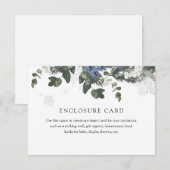 Carte d'accompagnement Bleu Evergreen d'Hiver (Devant / Derrière)