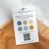 Carte D'accompagnement Bleu Jaune habit code palette + QR