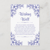 Carte D'accompagnement Bleu Mariage Orné Souhaite bien (Devant)
