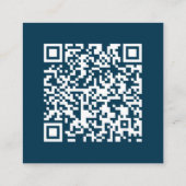 Carte D'accompagnement Bleu marine | Code QR | Réponse au mariage (Dos)