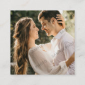 Carte D'accompagnement Bleu Marine | Code QR RSVP de mariage (Dos)