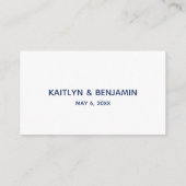 Carte D'accompagnement Bleu marine RSVP en ligne écriture manuscrite casu (Dos)