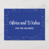 Carte D'accompagnement Bleu Math Graduation Party Conseils pour les diplô (Devant)