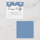 Carte D'accompagnement Bleu mignon Baby shower Déchets Raffin (Devant / Derrière)