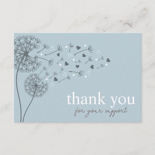 Carte D'accompagnement Bleu moderne Script QR Code, Merci Business (Devant)