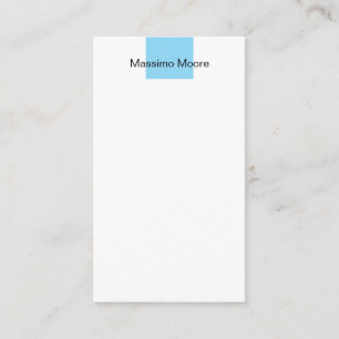 Carte D'accompagnement Bleu Noir Blanc Simple Élégant Nom Personnel