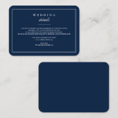 Carte D'accompagnement Bleu nuit polaire (Devant / Derrière)