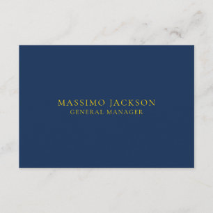 Carte D'accompagnement Bleu Or Couleurs Professionnel Tendance Minimalist