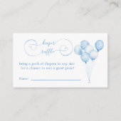 Carte D'accompagnement Bleu Pastel Aquarelle Balloons Déchets Raffin (Devant)