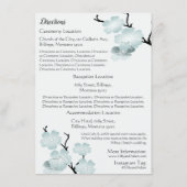 Carte D'accompagnement Bleu Printemps Fleurit Avec Papillons (Dos)