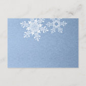 Carte D'accompagnement Bleu Silver Hiver Flocon de neige Réception de mar (Dos)