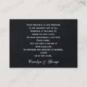 Carte D'accompagnement Bleu Silver Snowflakes mariage registre cadeau (Dos)