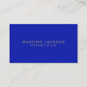 Carte D'accompagnement Bleu Zaffre Couleurs Or Professionnel Tendance Mod