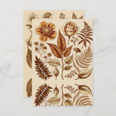 Carte D'accompagnement Bliss botaniques vintages (Devant / Derrière)