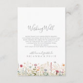 Carte D'accompagnement Blisser Boho Fleur sauvage Mariage Wishing well (Devant)