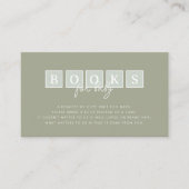 Carte D'accompagnement Blocs bébé bohème Livre vert pour bébé (Devant)