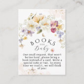 Carte D'accompagnement Bloom Fleur sauvage Rustic Baby shower Livres pour (Devant)