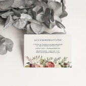Carte D'accompagnement Bloom rustique | Hébergement hôtelier Mariage