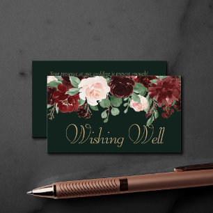 Carte D'accompagnement Bloom rustique Terracotta et Marsala Wishing Wel