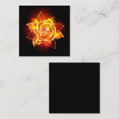 Carte D'accompagnement Blooming Fire Rose (Devant / Derrière)