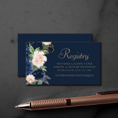 Carte D'accompagnement Blooms Chics | Dark Navy Blue and Blush Website