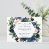 Carte D'accompagnement Blooms Chics | Détails sur l'hôtel Navy Blue and B (Debout devant)