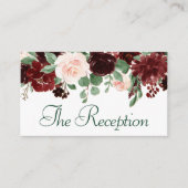 Carte D'accompagnement Blooms rustiques | Réception Terracotta et Marsala (Devant)