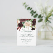 Carte D'accompagnement Blooms rustiques | Terracotta et Marsala Rouge Flo (Debout devant)