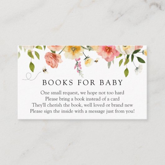 Carte D'accompagnement Blossom and Honey Books for Baby insert card (Devant)