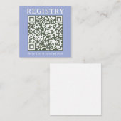 Carte D'accompagnement Blue and Green Simple Registry Shoppable QR Code (Devant / Derrière)