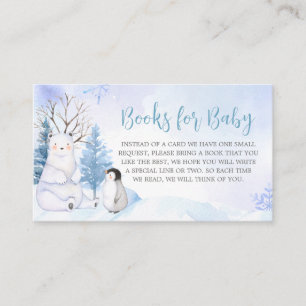 Carte D'accompagnement Blue Arctic Animals Baby shower Livres pour bébé