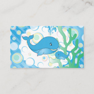 Carte D'accompagnement Blue Baby Boy Whale Baby shower Déchets Raffle