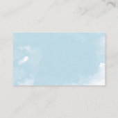 Carte D'accompagnement Blue Balloon Greenery Baby Shower Diaper Raffle (Dos)