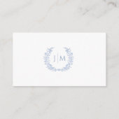 Carte D'accompagnement Blue Bohemian Floral Wedding RSVP QR code cards (Dos)