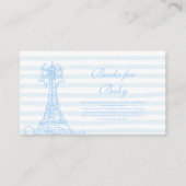 Carte D'accompagnement Blue Bow Bonjour Bebe Baby shower Livres pour bébé (Devant)