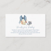 Carte D'accompagnement Blue Bow Pacifier Baseball Books For Baby Shower  (Devant)