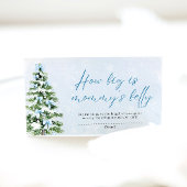 Carte D'accompagnement Blue Bows Christmas How Big is Mommy's Belly Game