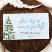 Carte D'accompagnement Blue Bows Christmas How Big is Mommy's Belly Game