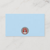 Carte D'accompagnement Blue Boy Bird Baby shower Demande de réservation I (Dos)